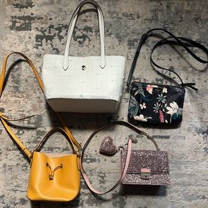 Lot of 4 Kate spade bags - 3 small and one white medium - mixed colors